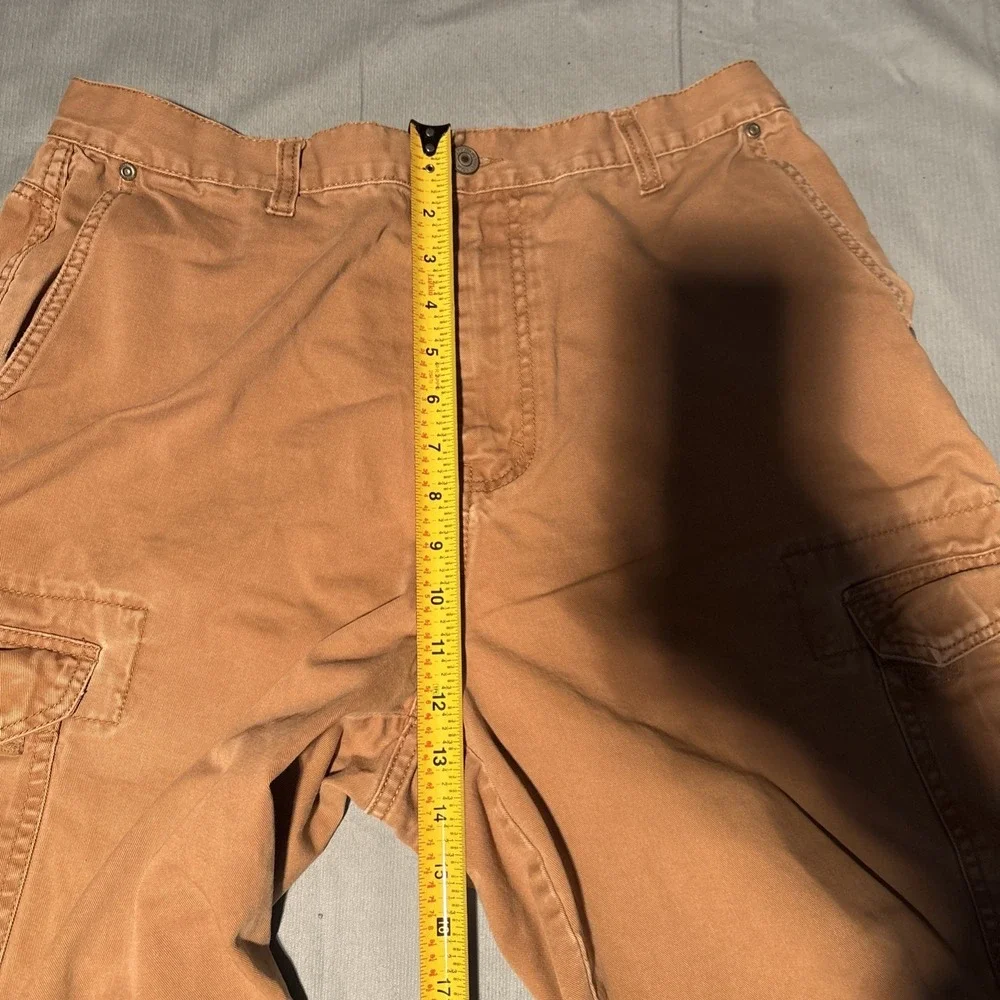 US Polo Assn Mens Cargo Shorts Tan Khaki Size 34 Cotton Heritage Utility Pocket